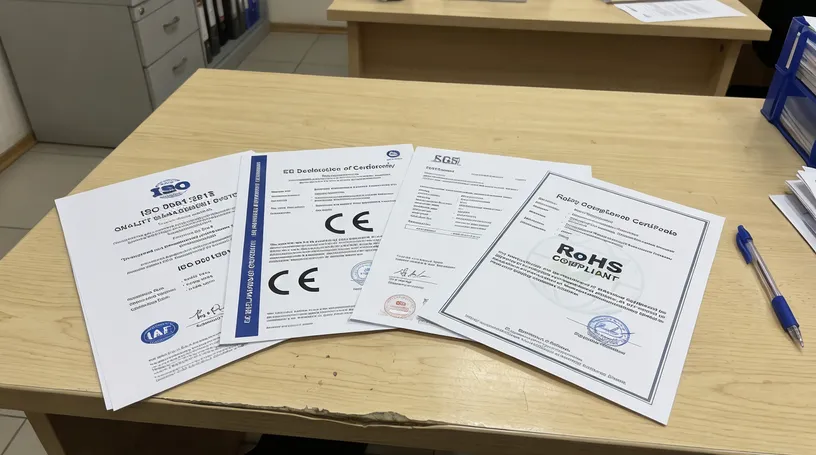 MVMHardware certification documents including ISO, CE, SGS and RoHS