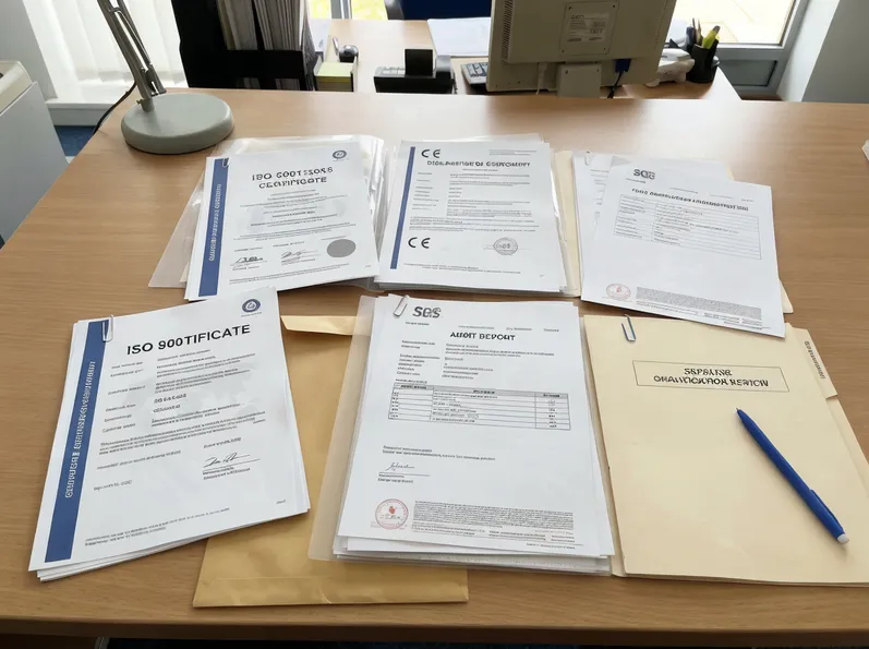 Certification documentation package for supplier qualification and sourcing review