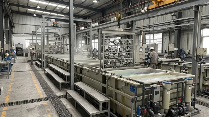 RoHS-compliant trivalent chromium zinc plating line at MVMHardware