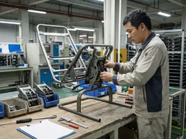 Chair frame fitting verification with automatic mechanism sample units