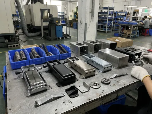 Automatic chair mechanism customization options including spring rate, housing, and surface finish variants