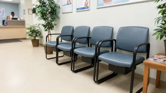 Healthcare waiting area seating with automatic chair mechanism