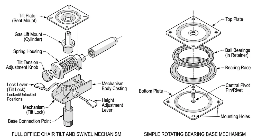 Swivel Chair Mechanism vs Rotating Chair Mechanism: Which Design Fits Office vs Lounge Applications