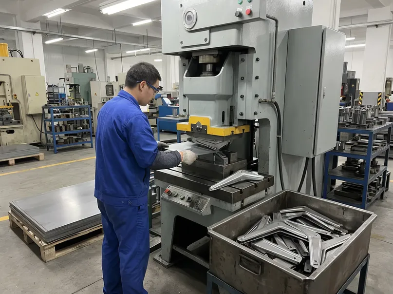 Cold-rolled steel wing arm stamping process for butterfly chair mechanism