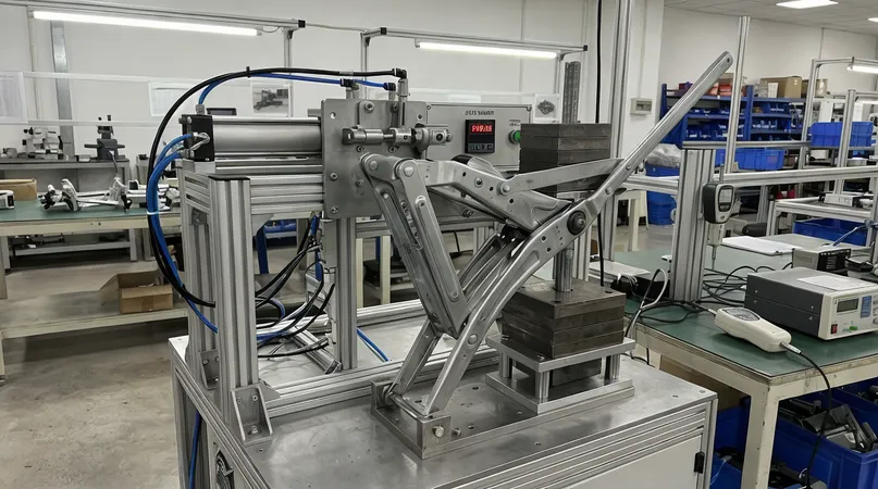 Motorized cycle test rig running folding chair mechanism durability testing