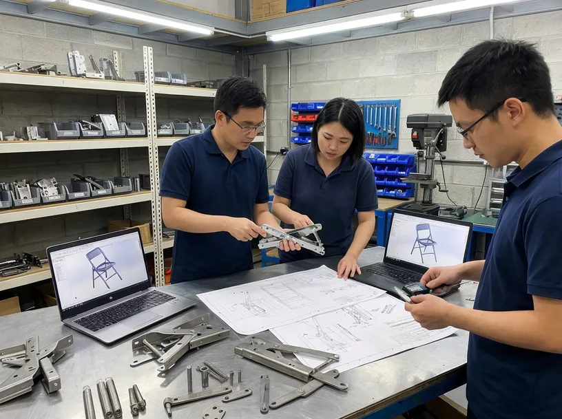 In-house tooling and OEM engineering development for custom folding chair mechanisms