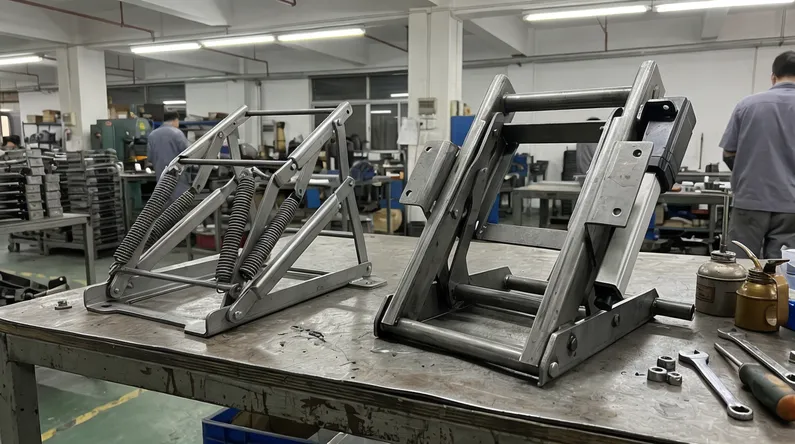 Spring-assist and actuator-compatible lift chair mechanism configurations