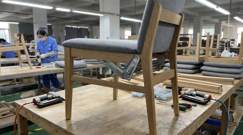 Push back mechanism in dining and conference side chairs