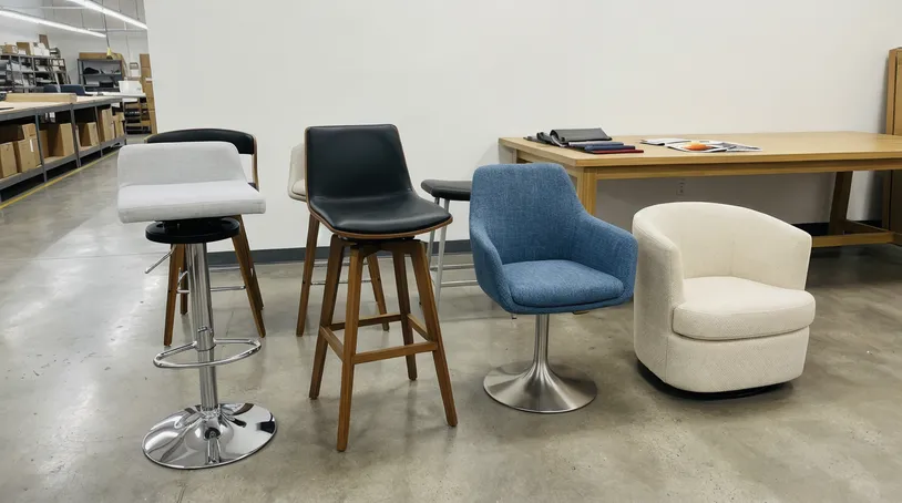 Residential furniture OEM bar stools and swivel accent seating