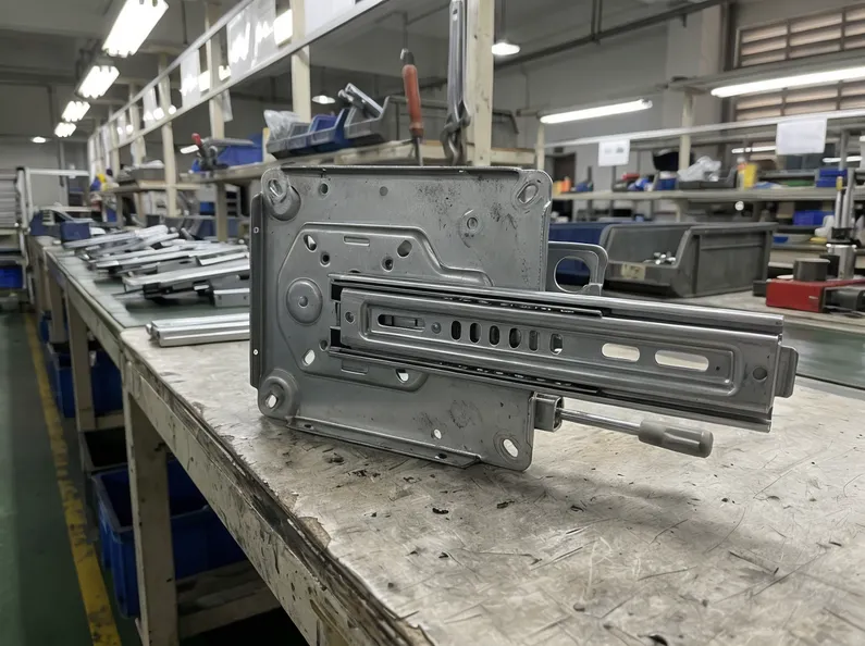 Sliding chair mechanism with integrated seat-slide depth adjustment rail — MVMHardware factory-direct