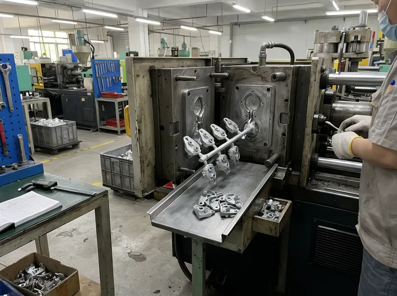 In-house die-cast zinc alloy adjustment cam for door furniture mechanism