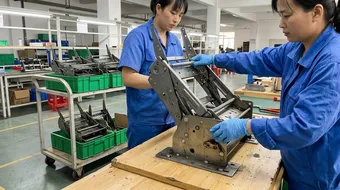 Functional testing station for furniture motion mechanisms