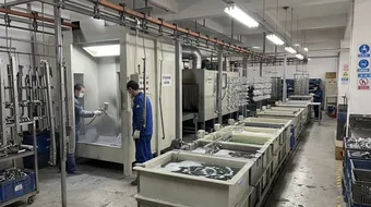In-house surface treatment line with powder coating, zinc plating, and nickel plating