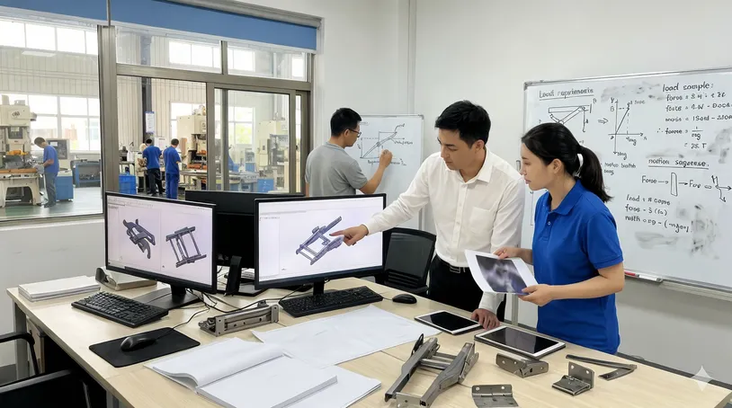 ODM development: engineering team designing structural components from brief