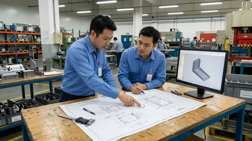 OEM stamping process: drawing review for manufacturability before die cutting