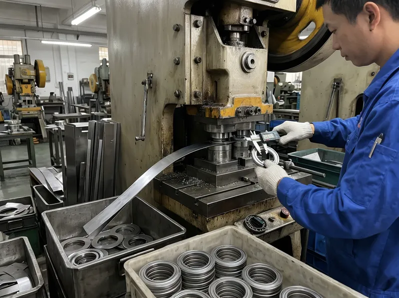 In-house bearing race stamping to ±0.15mm tolerance for rotating furniture mechanisms