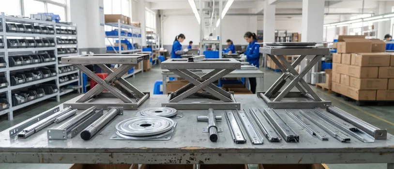 Table and surface mechanism product line — lift-top, rotating, desk