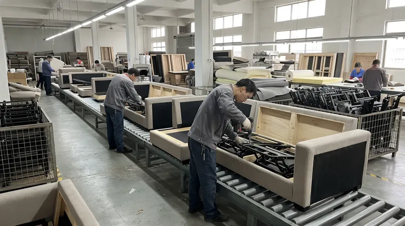 Residential sectional furniture manufacturing line