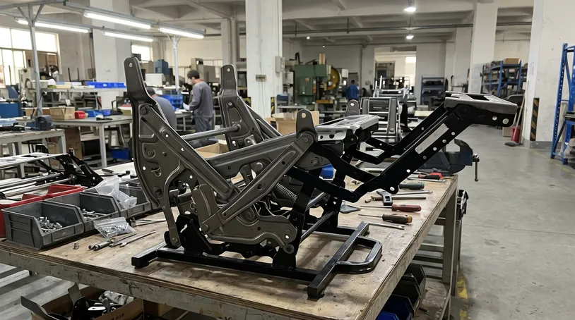 Recliner chair mechanism linkage assembly