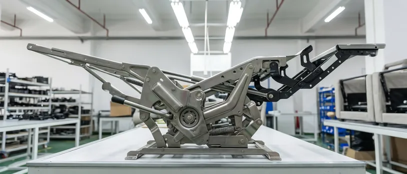 Hospitality and contract furnishing recliner mechanism for hotels and serviced apartments