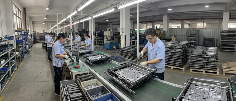 Residential furniture OEM sofa bed mechanism production line