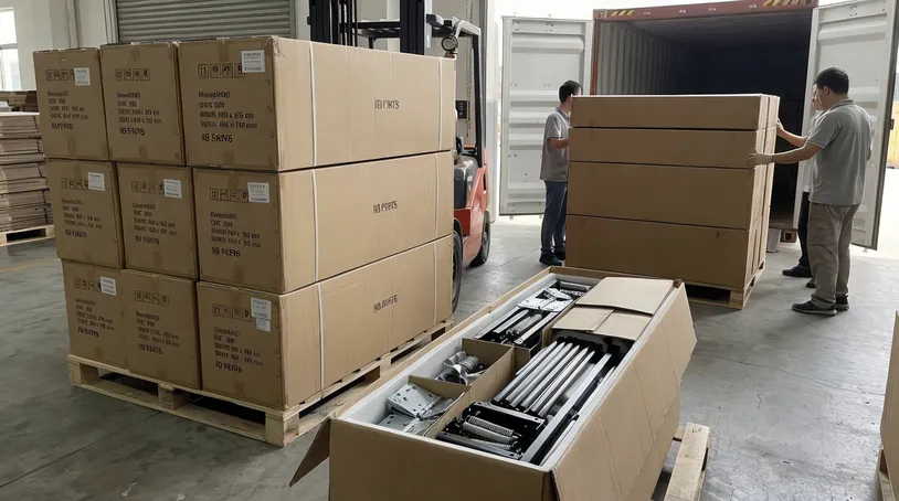 Sofa bed mechanism KD packing for 40HQ container loading