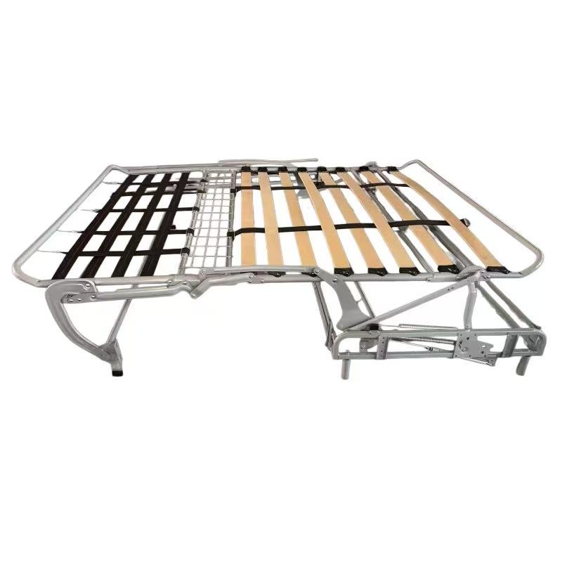 MIG welded structural joint on sofa bed mechanism cross-member