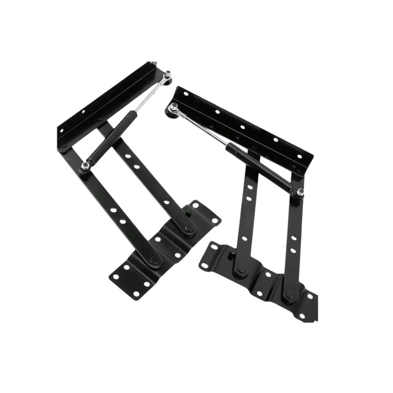Folding leg bracket system for coffee table — 2.0mm cold-rolled steel, 3x load tested