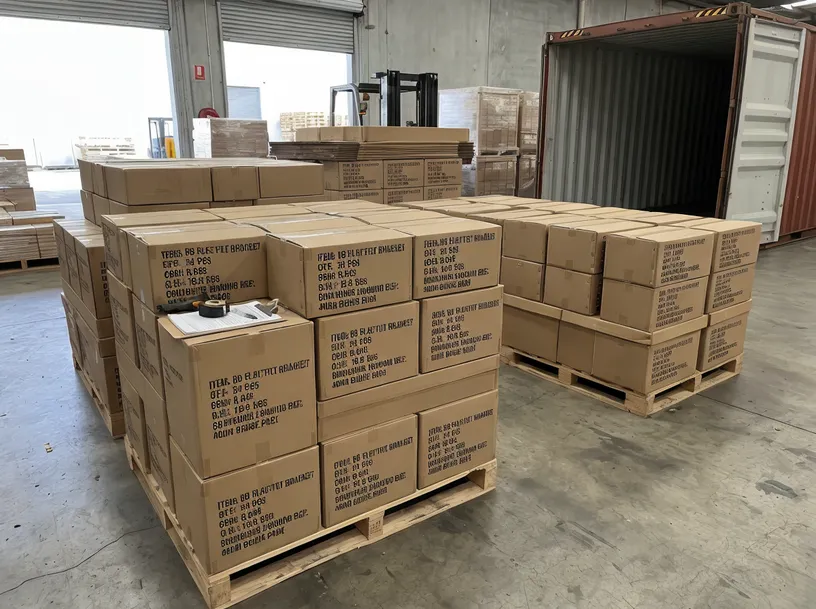 KD flat-packed desk mechanism hardware for 40HQ container loading