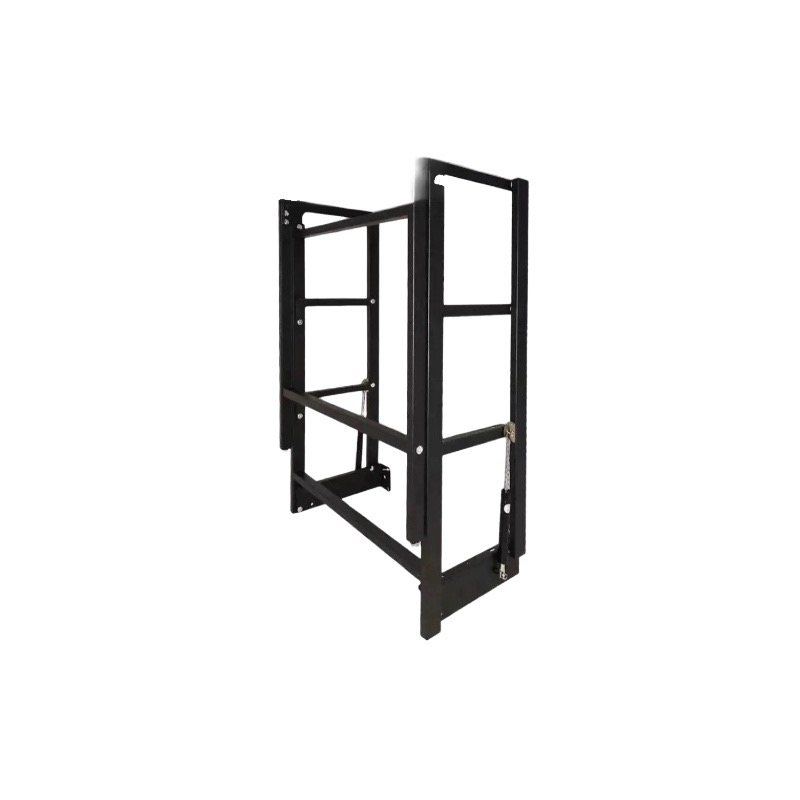 2.5mm cold-rolled steel folding wall-mount desk bracket with 4-point anchor plate