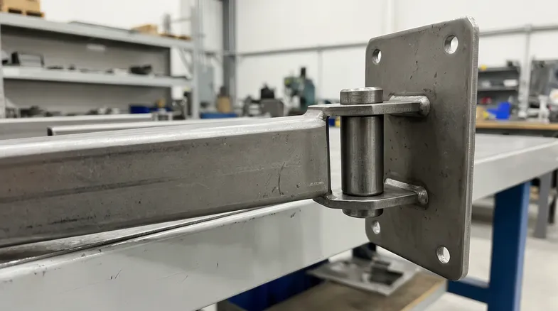 2.5mm cold-rolled steel folding wall-mount desk bracket with 4-point anchor plate