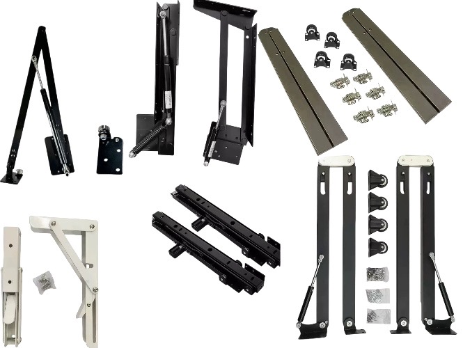 Sideboard furniture mechanism hardware for buffet and cabinet production