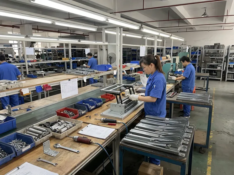 Lift-top furniture mechanism factory production line at MVMHardware