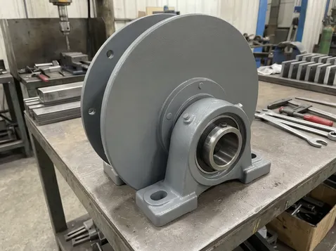 Powder coated rotating table mechanism for high humidity and coastal market applications